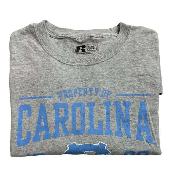 UNC North Carolina TAR HEELS Classic Cotton T-Shirt Gray Mens Siz XL 46/48 - Picture 6 of 6